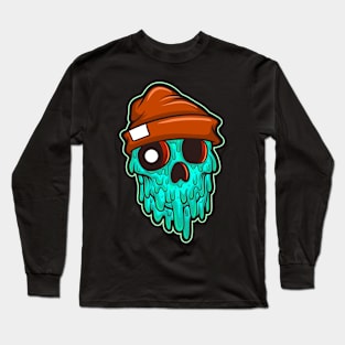 drippy skull Long Sleeve T-Shirt